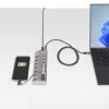 StarTech.com 7 portu pašbarojošs USB-C centrmezgls ar individuāliem ieslēgšanas/izslēgšanas slēdžiem, USB 3.0 5 Gbps paplašināšanas centrmezgls ar barošanas bloku, galddatoru/klēpjdatoru USB-C uz USB-A centrmezgls, USB Type-C centrmezgls ar BC 1.2