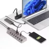 StarTech.com 7 portu pašbarojošs USB-C centrmezgls ar individuāliem ieslēgšanas/izslēgšanas slēdžiem, USB 3.0 5 Gbps paplašināšanas centrmezgls ar barošanas bloku, galddatoru/klēpjdatoru USB-C uz USB-A centrmezgls, USB Type-C centrmezgls ar BC 1.2