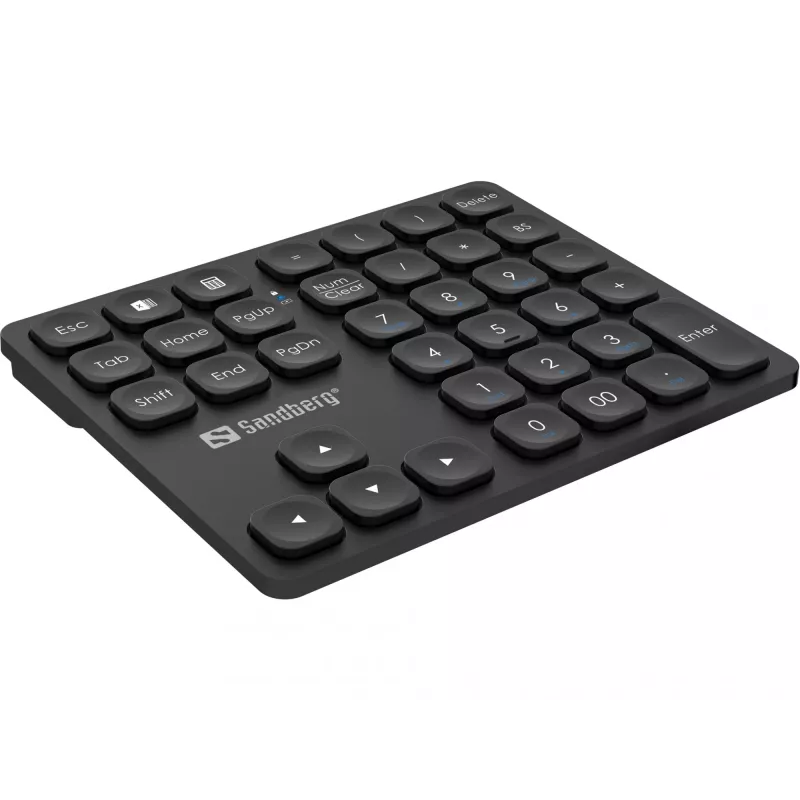 Ciparu tastatūra Sandberg Wireless Numeric Keypad Pro Membrāna 36 taustiņi
