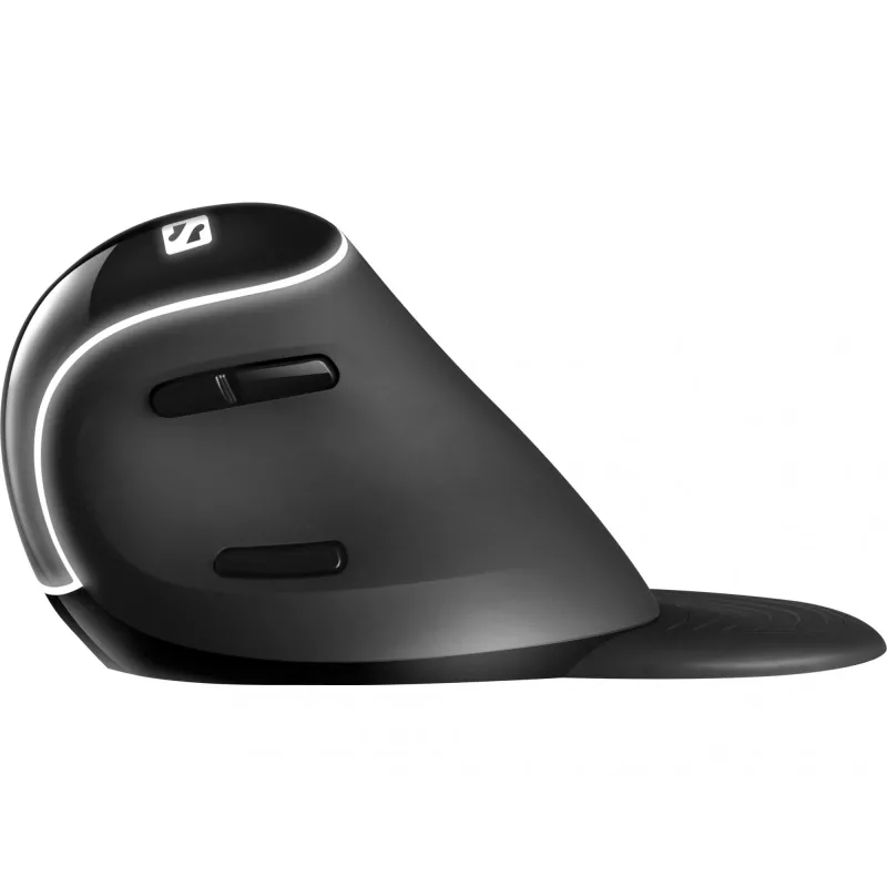 Sandberg Wireless Vertical pele Pro, labā roka, vertikāls dizains, optiska, RF bezvadu, 1600 DPI, melns
