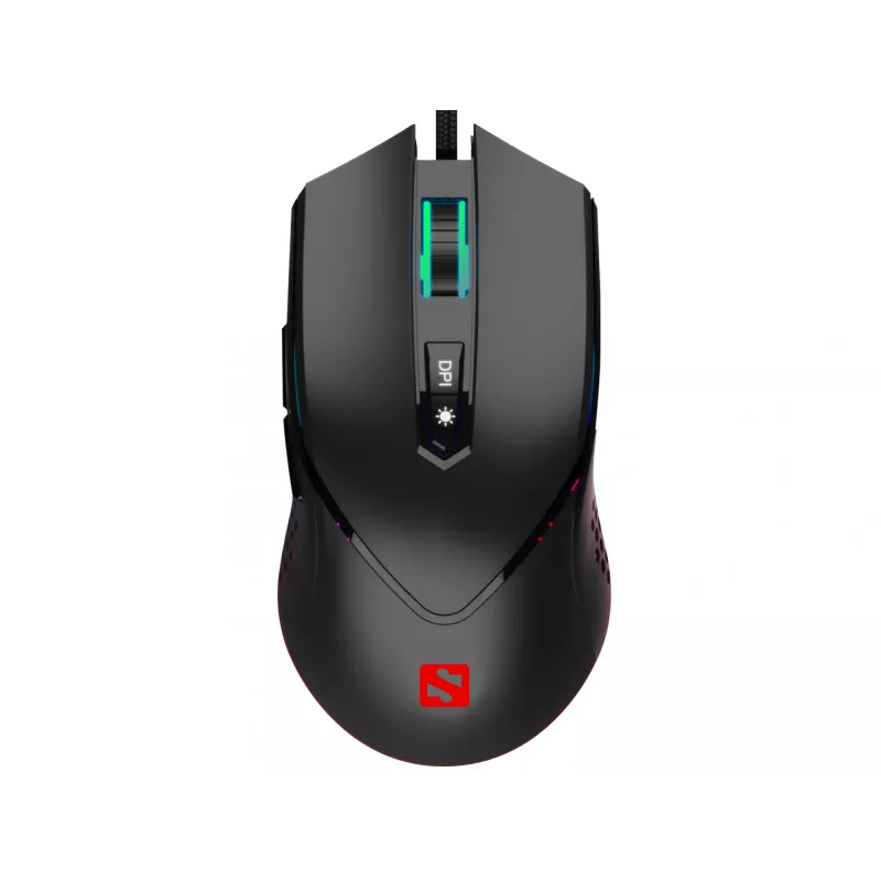 Sandberg Azazinator pele 6400, labās rokas, USB Type-A, 6400 DPI, melna