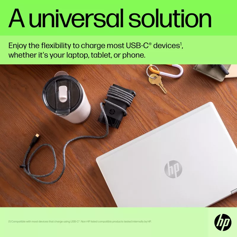 HP USB-C 65 W klēpjdatora lādētājs, Klēpjdators, Iekštelpām, 90 V, 47–63 Hz, 65 W, 5–20 V