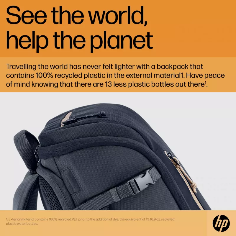 HP Travel 25 Liter 15.6 Iron pelēka Laptop Backpack, mugursoma, 39,6 cm (15,6 collas), 860 g