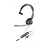 HP Poly Poly Blackwire 3315 USB-A austiņas, vadu, 20–20000 Hz, birojs/zvanu centrs, 102 g, austiņas, melna, sarkana