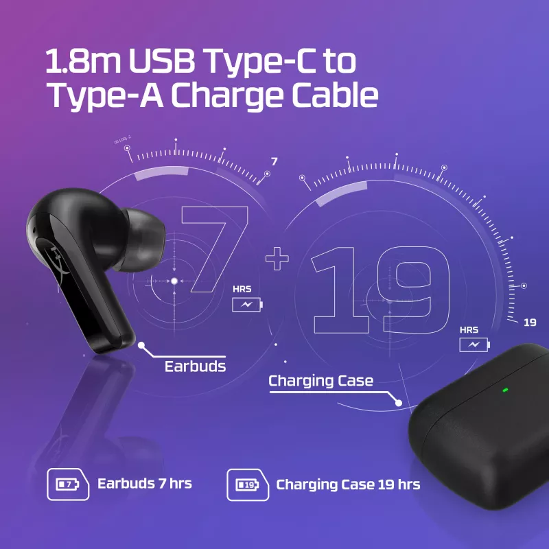 HyperX Cloud MIX Buds 2 bezvadu austiņas (melnas)