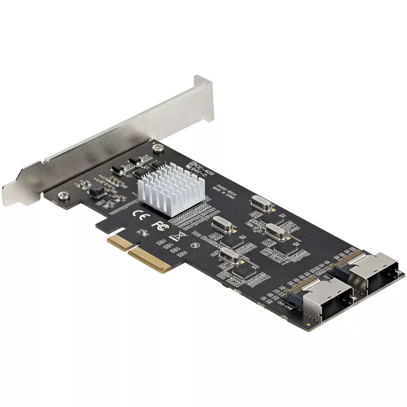 StarTech.com 8 Portu SATA PCIe karte - PCI Express 6Gbps SATA paplašināšanas adaptera karte ar 4 resurskontrolleriem - SATA PCIe kontrollera karte - PCI-e x4 Gen 2 uz SATA III - SATA HDD/SSD