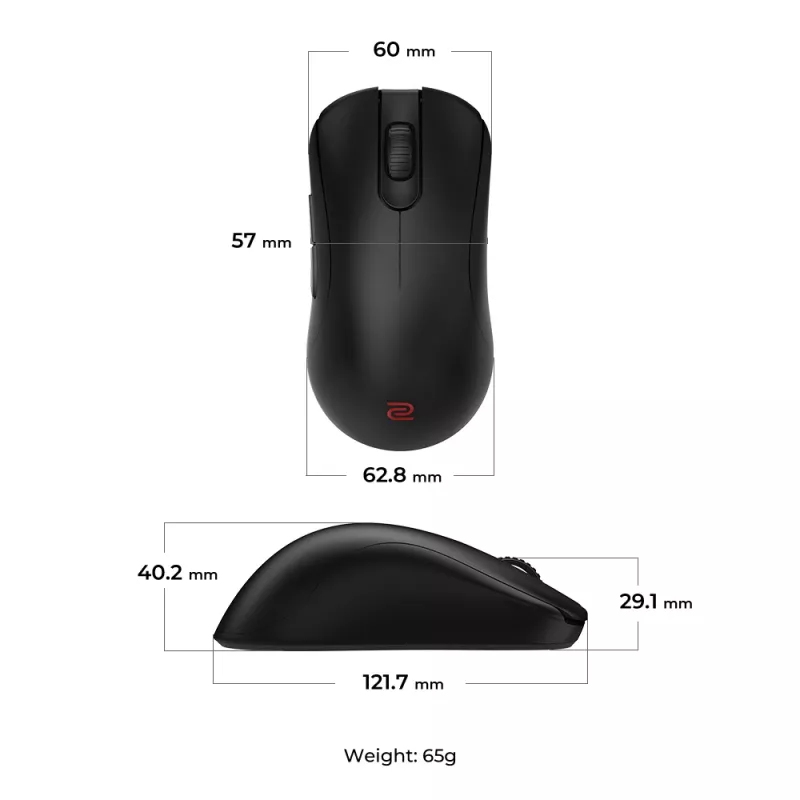 ZOWIE ZA13-DW pele Spēlēm Labās rokas RF Wireless 3200 DPI
