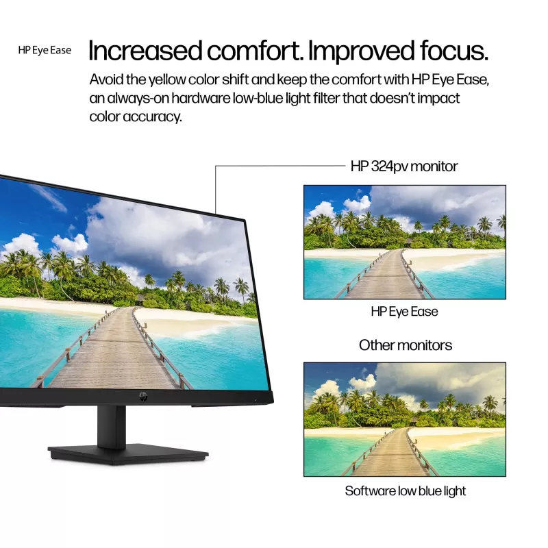 HP Series 3 Pro 23,8 collu FHD monitors - 324pv, 60,5 cm (23,8 colli), 1920 x 1080 pikseļi, Full HD, LCD, 5 ms, Melns