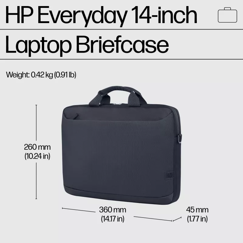 HP Everyday 14-collu portatīvā datora portfelis, Portfelis, 35,8 cm (14,1 collas), Plecu siksna, 420 g