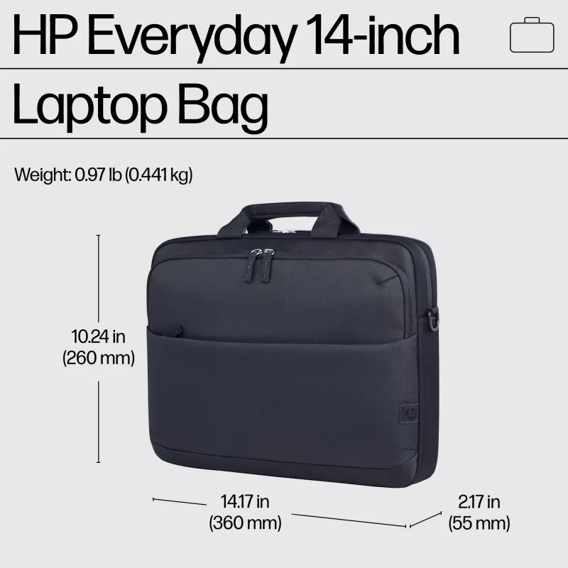 HP Everyday 14-inch klēpjdatora soma, portfelis, 35,8 cm (14,1 colla), plecu siksna, 440 g