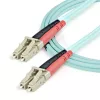 StarTech.com 1m (3 pēdas) LC/UPC uz LC/UPC OM3 daudzmodu optiskās šķiedras kabelis, pilna dupleksa 50/125 µm rāvējslēdzēja tipa optiskās šķiedras kabelis, 100G, zemi ievades zudumi, LSZH optiskās šķiedras džempera vads