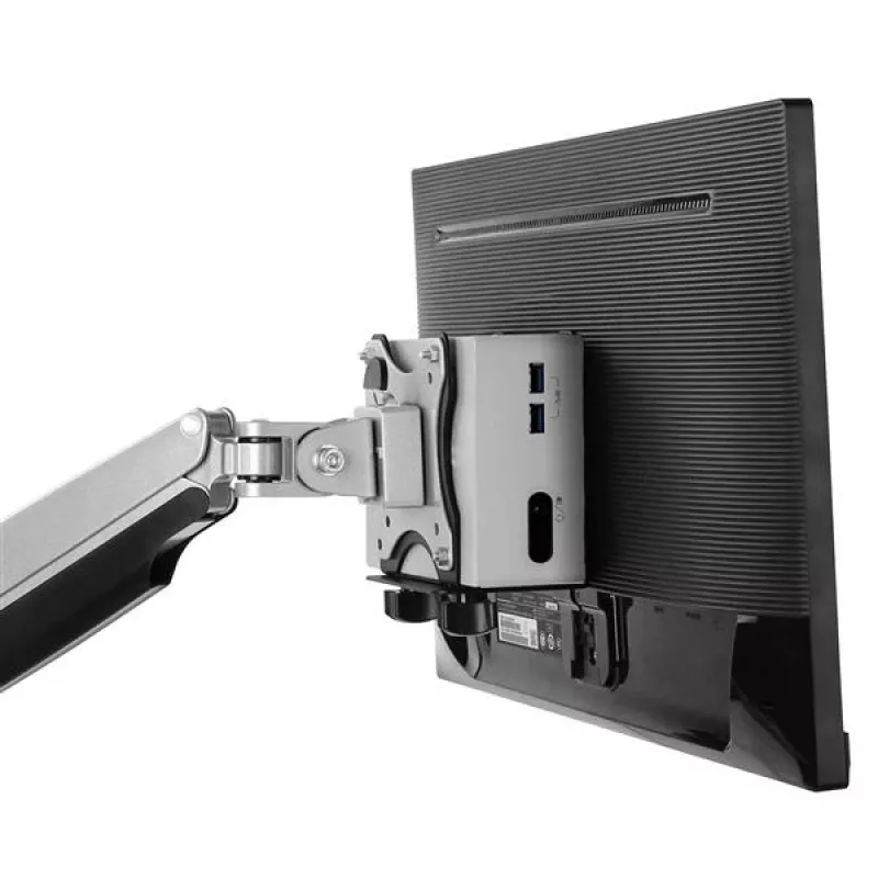 StarTech.com Thin Client Mount - VESA stiprinājuma kronšteins, monitora statīvā montējams CPU turētājs, mazo galddatoru, 5 kg, 75 x 75, 100 x 100 mm, melns, plastmasa, tērauds