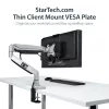 StarTech.com Thin Client Mount - VESA stiprinājuma kronšteins, monitora statīvā montējams CPU turētājs, mazo galddatoru, 5 kg, 75 x 75, 100 x 100 mm, melns, plastmasa, tērauds
