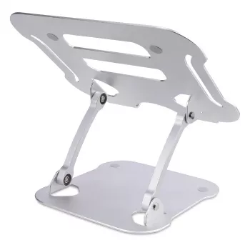 StarTech.com portatīvā datora statīvs galdam, ergonomisks portatīvā datora statīvs ar regulējamu augstumu, alumīnija, pārnēsājams, iztur līdz 10 kg, salokāms portatīvā datora turētājs galdam – slīps piezīmjdatora pacēlājs/pacēlājs