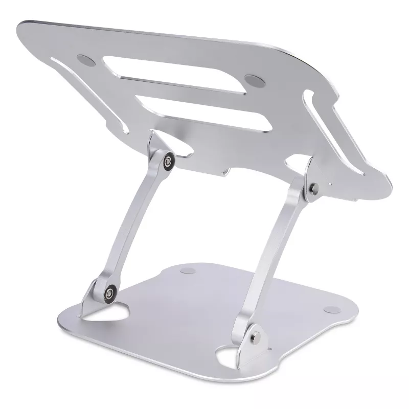 StarTech.com portatīvā datora statīvs galdam, ergonomisks portatīvā datora statīvs ar regulējamu augstumu, alumīnija, pārnēsājams, iztur līdz 10 kg, salokāms portatīvā datora turētājs galdam – slīps piezīmjdatora pacēlājs/pacēlājs