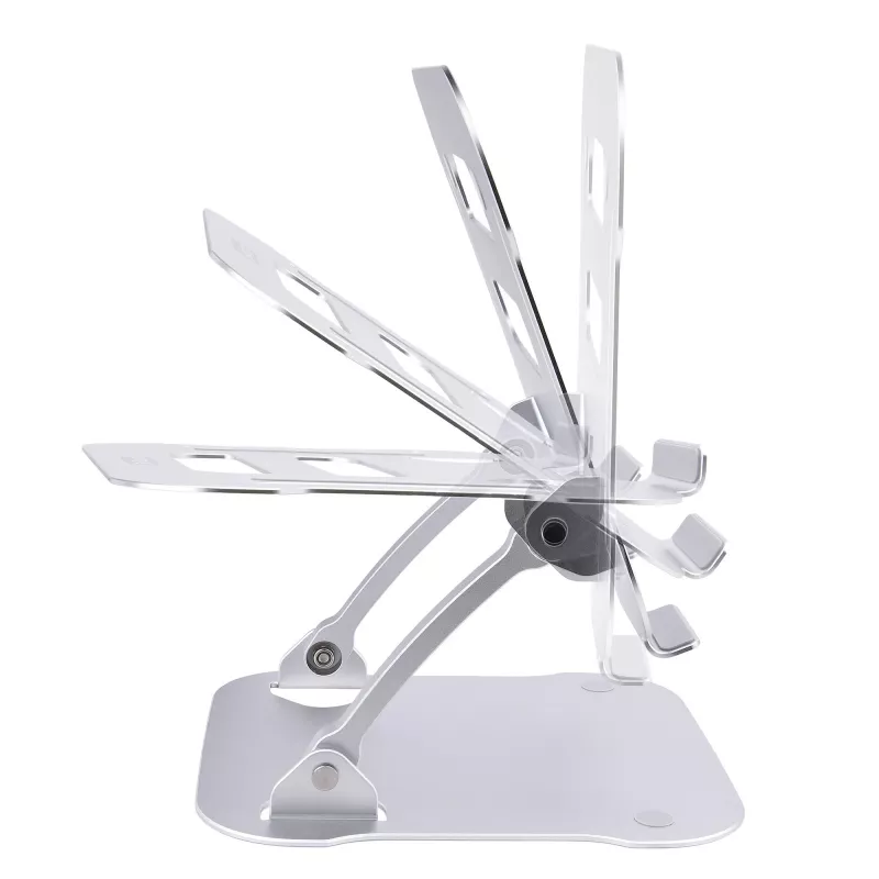 StarTech.com portatīvā datora statīvs galdam, ergonomisks portatīvā datora statīvs ar regulējamu augstumu, alumīnija, pārnēsājams, iztur līdz 10 kg, salokāms portatīvā datora turētājs galdam – slīps piezīmjdatora pacēlājs/pacēlājs