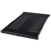 StarTech.com 1U regulējams ventilējams serveru statīva montāžas plaukts – 175 mārciņas – 19,5 līdz 38 collu regulējams montāžas dziļums, universāla paplāte 19 collu AV/tīkla aprīkojuma statīvam – 27,5 collu dziļums