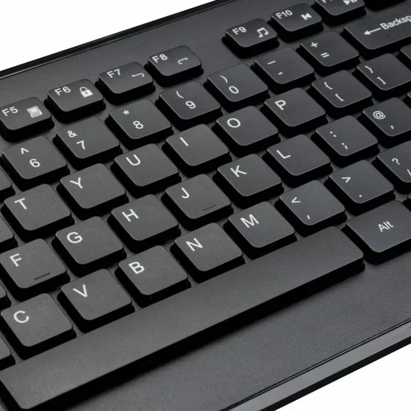 Targus AKM610NO klaviatūra ar peli, universāla, RF bezvadu, QWERTY, ziemeļvalstu, melna