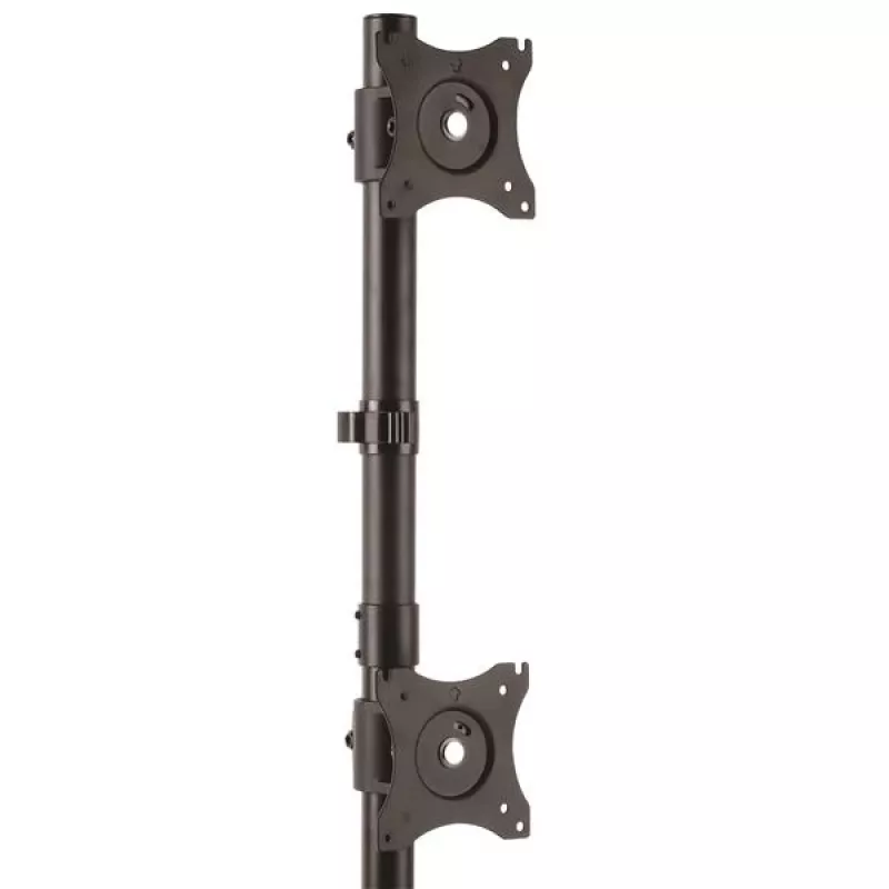 StarTech.com Divu monitoru statīvs - vertikāls, brīvi stāvošs, 10 kg, 33 cm (13 collas), 68.6 cm (27 collas), 100 x 100 mm, Melns
