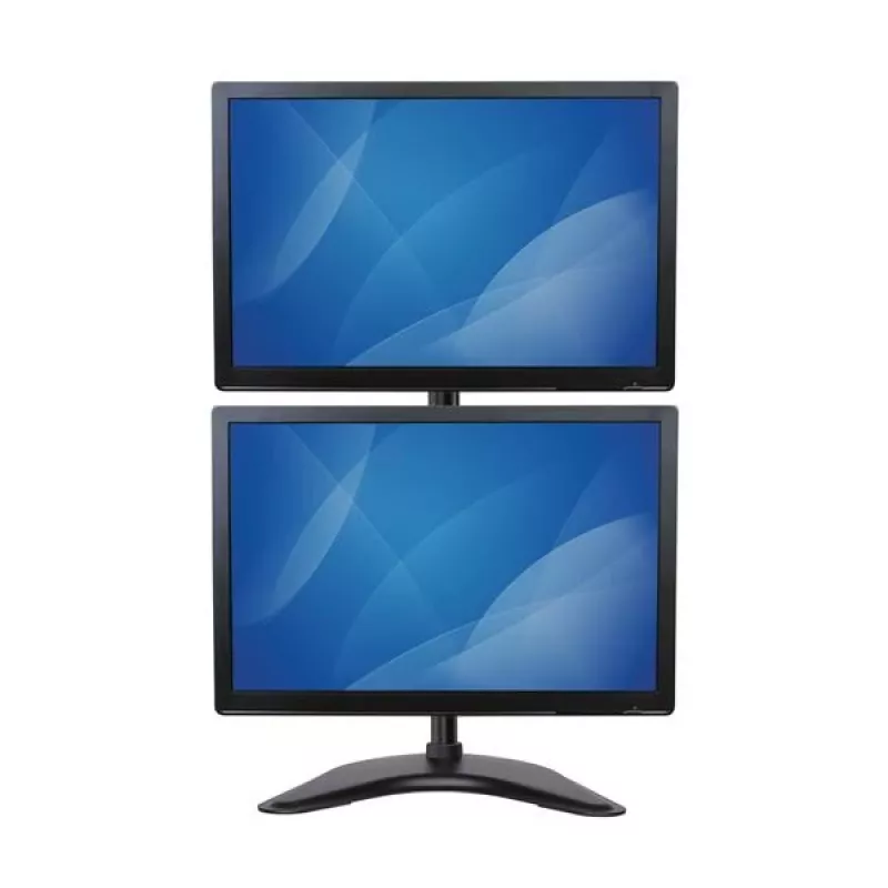 StarTech.com Divu monitoru statīvs - vertikāls, brīvi stāvošs, 10 kg, 33 cm (13 collas), 68.6 cm (27 collas), 100 x 100 mm, Melns