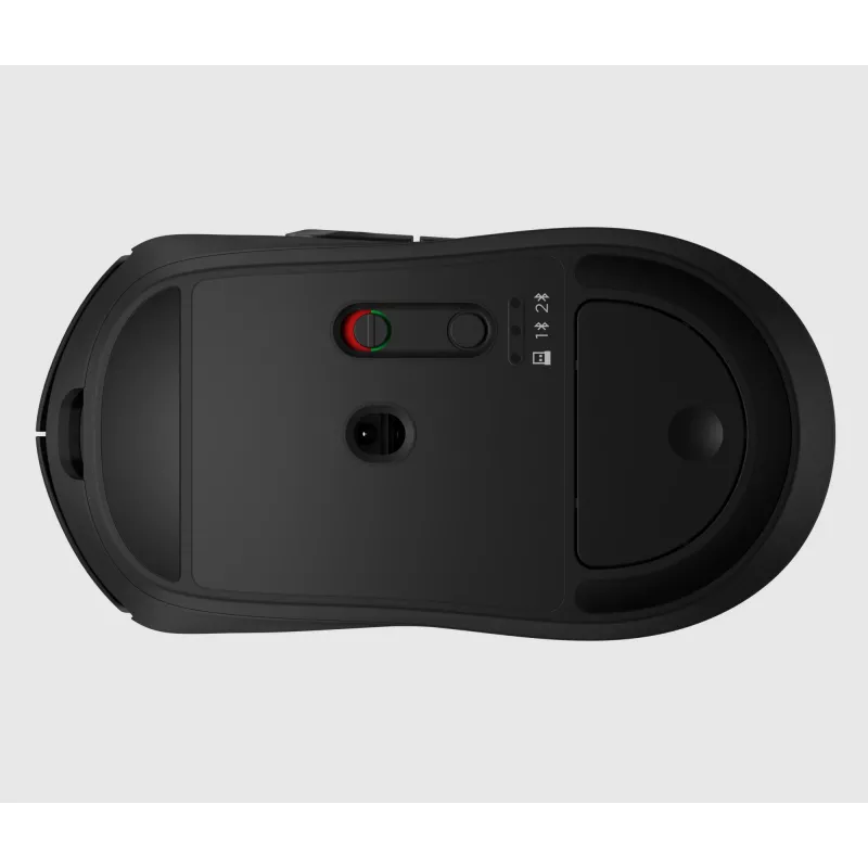 HP 700 uzlādējama bezvadu pele, piemērota abām rokām, RF bezvadu + Bluetooth, 6000 DPI, melna