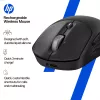 HP 700 uzlādējama bezvadu pele, piemērota abām rokām, RF bezvadu + Bluetooth, 6000 DPI, melna