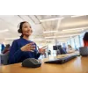 HP 700 uzlādējama bezvadu pele, piemērota abām rokām, RF bezvadu + Bluetooth, 6000 DPI, melna