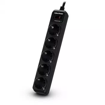 CyberPower B0520SC0-DE pārsprieguma aizsargs melns 5 maiņstrāvas kontaktligzdas 200–250 V 1,8 m