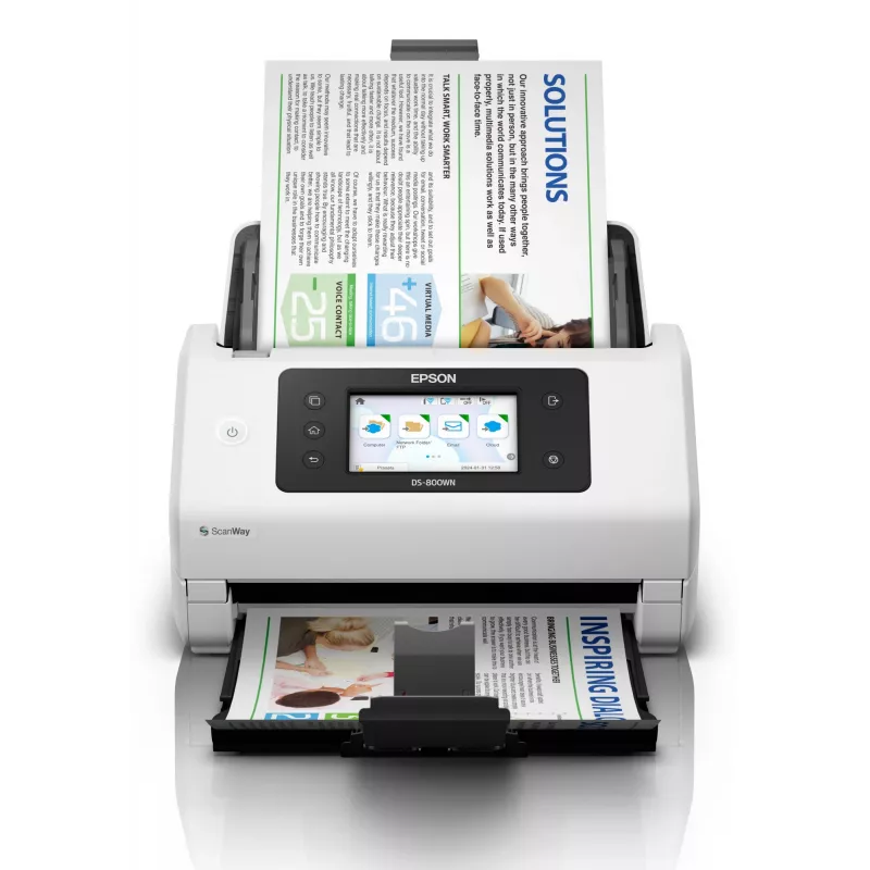 Epson WorkForce DS-800WN lokšņu padeves skeneris 600 x 600 DPI A4 Balta