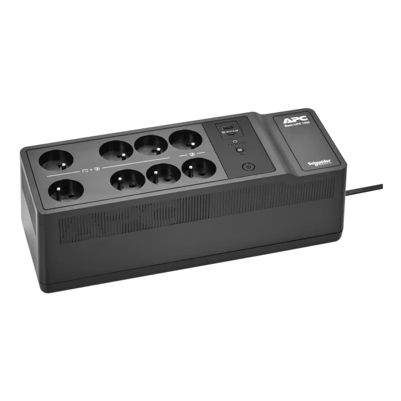 APC Back-UPS, 1050VA/600W Floor/Wall Mount, 230V, 8x French/Belgian outlets, USB Type A+C Port, User Replaceable baterija