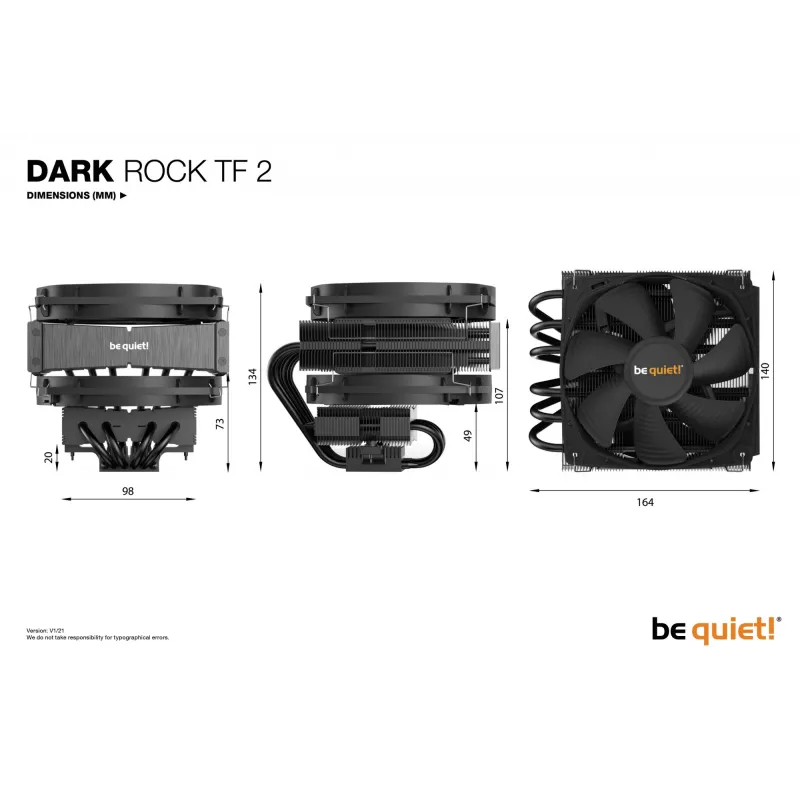 be quiet Dark Rock TF 2 CPU dzesētājs