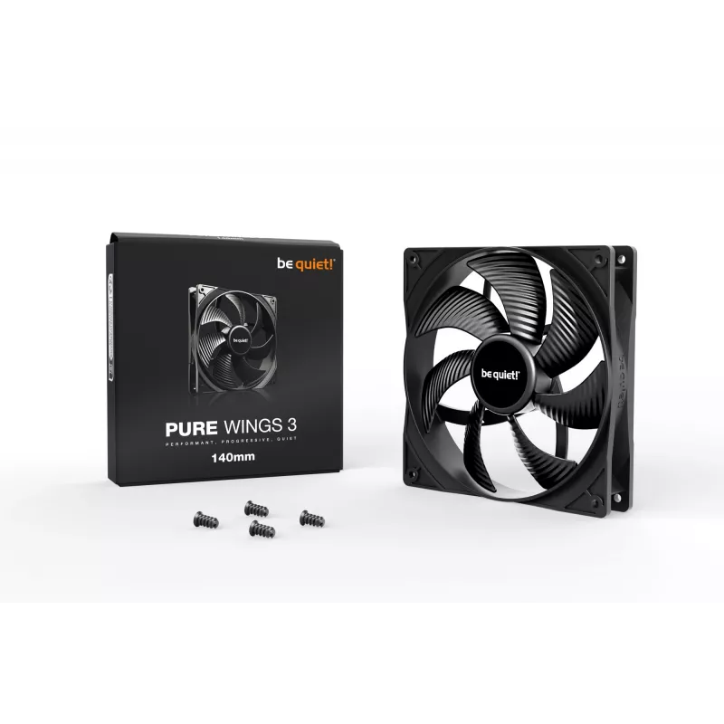 be quiet! Pure Wings 3 140mm datora korpusa ventilators 14 cm melns 1 gab.