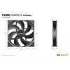 be quiet! Pure Wings 3 140mm datora korpusa ventilators 14 cm melns 1 gab.