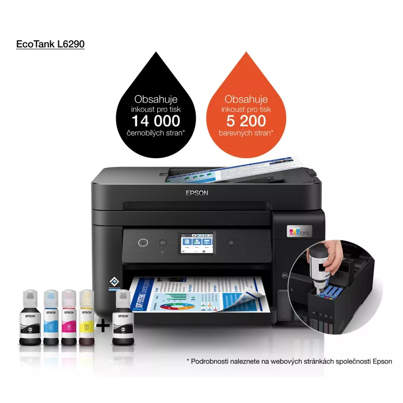 Epson EcoTank L6290 tintes printeris A4 4800 x 1200 DPI 33 lpp./min Wi-Fi