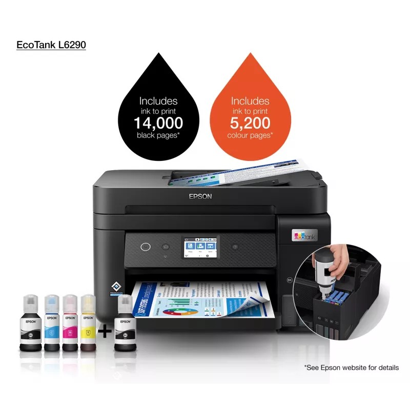Epson EcoTank L6290 tintes printeris A4 4800 x 1200 DPI 33 lpp./min Wi-Fi