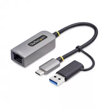 StarTech.com USB-C uz Ethernet adapteris ar USB-A pieslēgumu, 10/100/1000 Mb/s, USB 3.0 uz Gigabit Ethernet tīkla adapteris, 15 cm pievienots kabelis, USB GbE adapteris