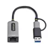 StarTech.com USB-C uz Ethernet adapteris ar USB-A pieslēgumu, 10/100/1000 Mb/s, USB 3.0 uz Gigabit Ethernet tīkla adapteris, 15 cm pievienots kabelis, USB GbE adapteris