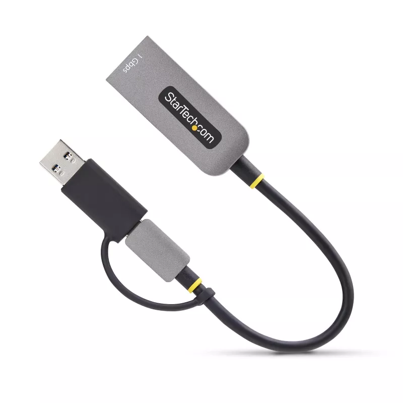 StarTech.com USB-C uz Ethernet adapteris ar USB-A pieslēgumu, 10/100/1000 Mb/s, USB 3.0 uz Gigabit Ethernet tīkla adapteris, 15 cm pievienots kabelis, USB GbE adapteris