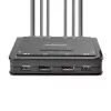 StarTech.com 2 portu divu monitoru DisplayPort kabeļa KVM slēdzis, 4K 60Hz, kompakts KVM ar 1,5 m USB-A/DisplayPort/audio integrētiem kabeļiem, barošana no kopnes - attālināta spiedpoga/karsto taustiņu pārslēgšana
