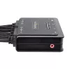 StarTech.com 2 portu divu monitoru DisplayPort kabeļa KVM slēdzis, 4K 60Hz, kompakts KVM ar 1,5 m USB-A/DisplayPort/audio integrētiem kabeļiem, barošana no kopnes - attālināta spiedpoga/karsto taustiņu pārslēgšana