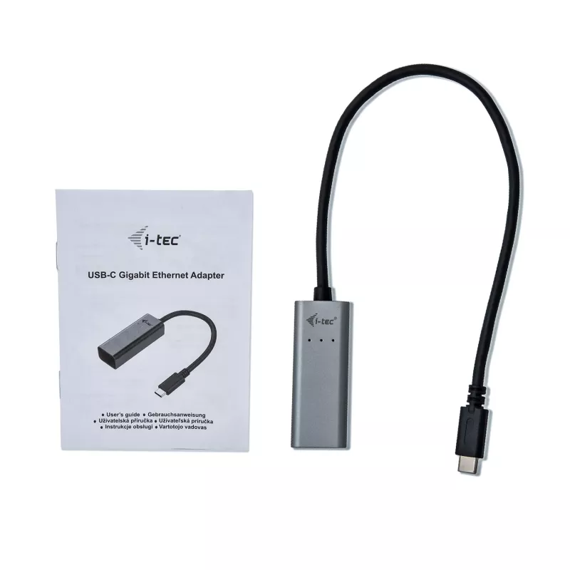 i-tec Metal USB-C Gigabit Ethernet Adapter, vadu, USB Type-C, Ethernet, 1000 Mbit/s, pelēks