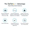 StarTech.com 2U servera plaukta plaukts - universāls ventilējams plaukta montāžas konsoles paliktnis 19 collu tīkla aprīkojuma plauktiem un skapjiem - izturīgs tērauds - kravnesība 50 mārciņas/23 kg - 16 collu dziļš plaukts, melns