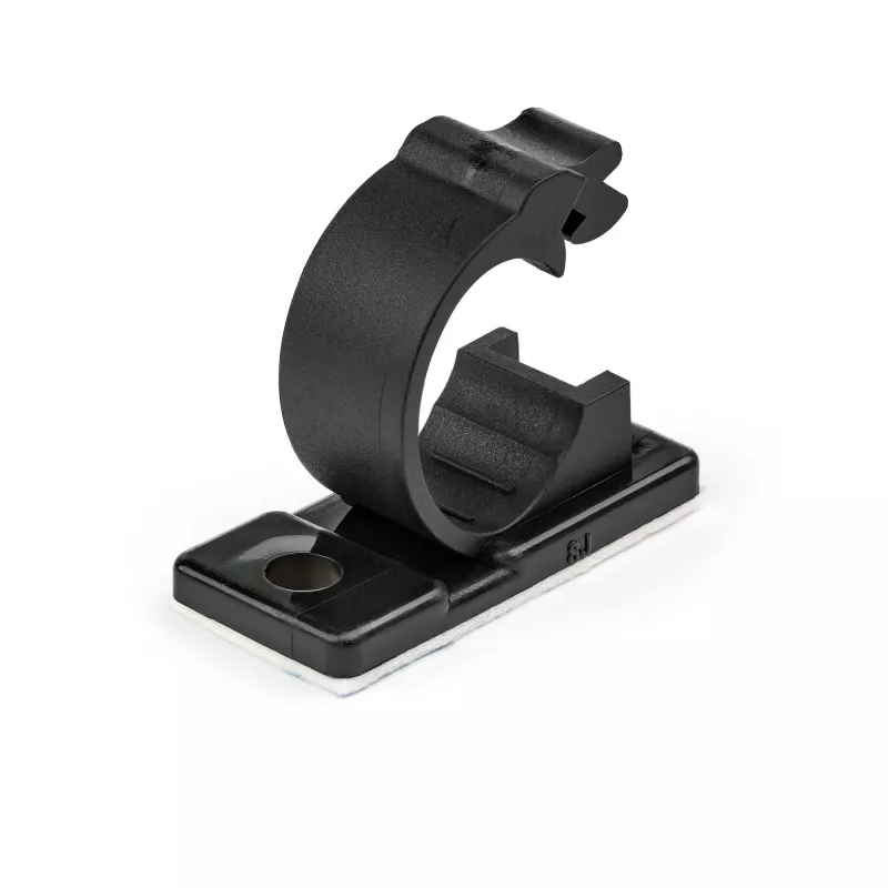 StarTech.com 100 lipīgu kabeļu pārvaldības klipšu, melnas - tīkla/Ethernet/biroja galda/datora vadu organizators - lipīgi kabeļu/vadu turētāji - neilona pašlīmējoša skava, UL/94V-2 ugunsizturības reitings