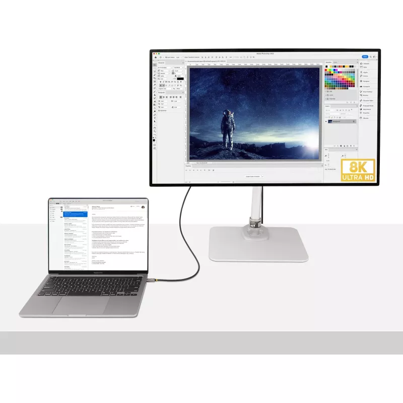StarTech.com 3ft (1m) USB4 kabelis, USB-IF sertificēts USB-C kabelis, 40 Gbps, USB Type-C datu pārraides kabelis, 100W Power Delivery, 8K 60Hz, saderīgs ar Thunderbolt 4/3/USB 3.2