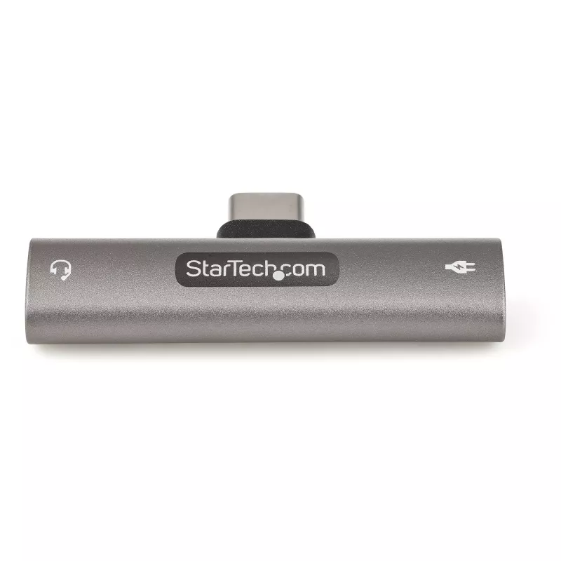 StarTech.com USB C Audio un uzlādes adapteris - USB-C audio adapteris ar 3,5 mm TRRS austiņu/austiņu ar mikrofonu ligzdu un 60 W USB Type-C Power Delivery caurlaides lādētājs - USB-C tālruņiem/planšetdatoriem/klēpjdatoriem