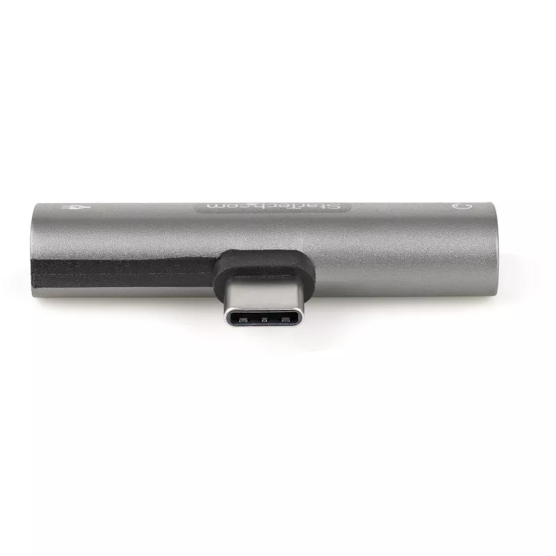 StarTech.com USB C Audio un uzlādes adapteris - USB-C audio adapteris ar 3,5 mm TRRS austiņu/austiņu ar mikrofonu ligzdu un 60 W USB Type-C Power Delivery caurlaides lādētājs - USB-C tālruņiem/planšetdatoriem/klēpjdatoriem
