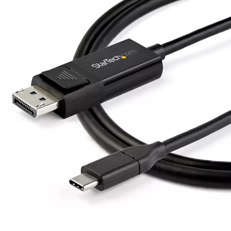 StarTech.com 1 m USB-C uz DisplayPort 1.4 kabelis 8K 60Hz/4K - divvirzienu DP uz USB-C vai USB-C uz DP apgriežams video adaptera kabelis - HBR3/HDR/DSC - USB Type-C/Thunderbolt monitora kabelis
