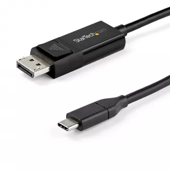 StarTech.com 6 pēdas (2 m) USB C uz DisplayPort 1.4 kabelis 8K 60Hz/4K - divvirzienu DP uz USB-C vai USB-C uz DP atgriezenisks video adaptera kabelis - HBR3/HDR/DSC - USB Type C/TB3 monitora kabelis (CDP2DP142MBD)