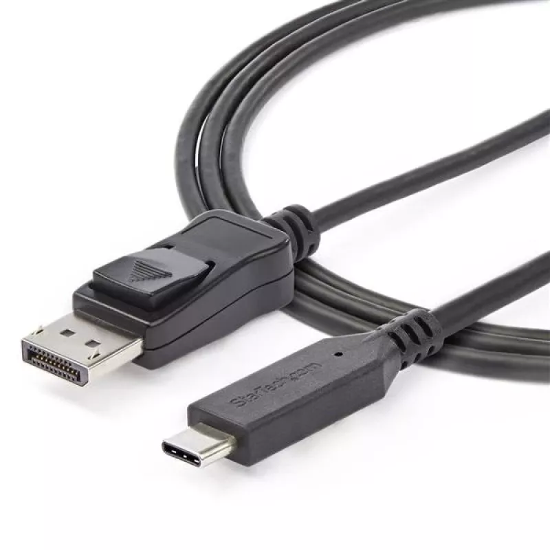 StarTech.com 6 pēdu/1,8 m USB C uz DisplayPort 1.4 kabelis - 4K/5K/8K USB Type-C uz DP 1.4 Alt režīma video adaptera pārveidotājs - HBR3/HDR/DSC - 8K 60 Hz DP monitors kabelis priekš USB-C/Thunderbolt 3