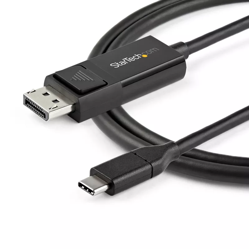 StarTech.com 1 m USB-C uz DisplayPort 1.2 kabelis 4K 60 Hz — divvirzienu DP uz USB-C vai USB-C uz DP atgriezenisks video adaptera kabelis — HBR2/HDR — USB Type-C/Thunderbolt monitora kabelis